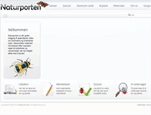 Tablet Screenshot of naturporten.dk